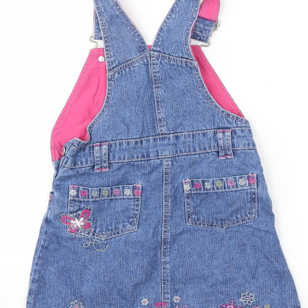 TU Baby Blue  Denim Pinafore/Dungaree Dress  Size 18-24 Months
