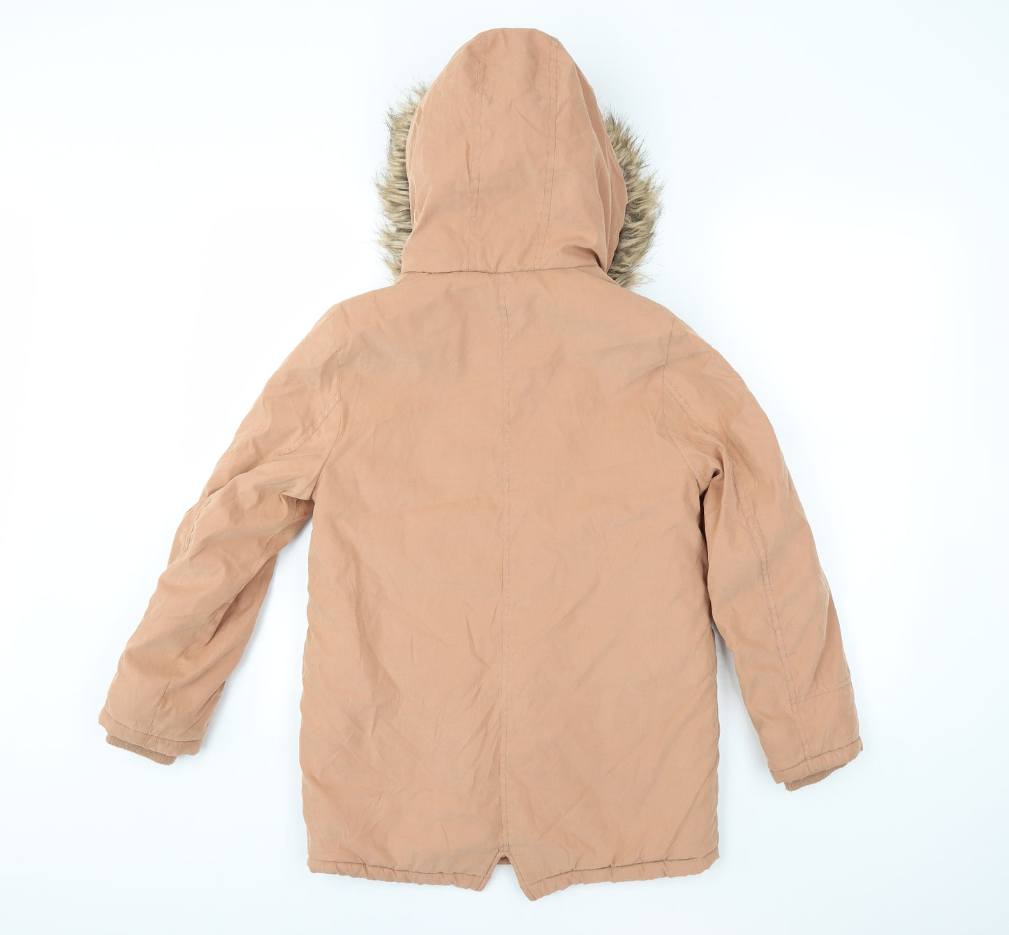 George Girls Beige   Parka Coat Size 10-11 Years