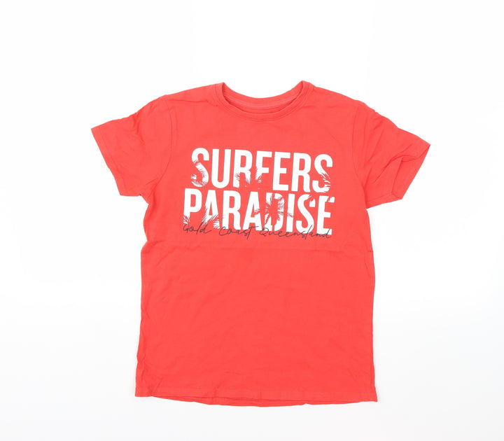 Primark Boys Red Basic T-Shirt Size 9-10 Years
