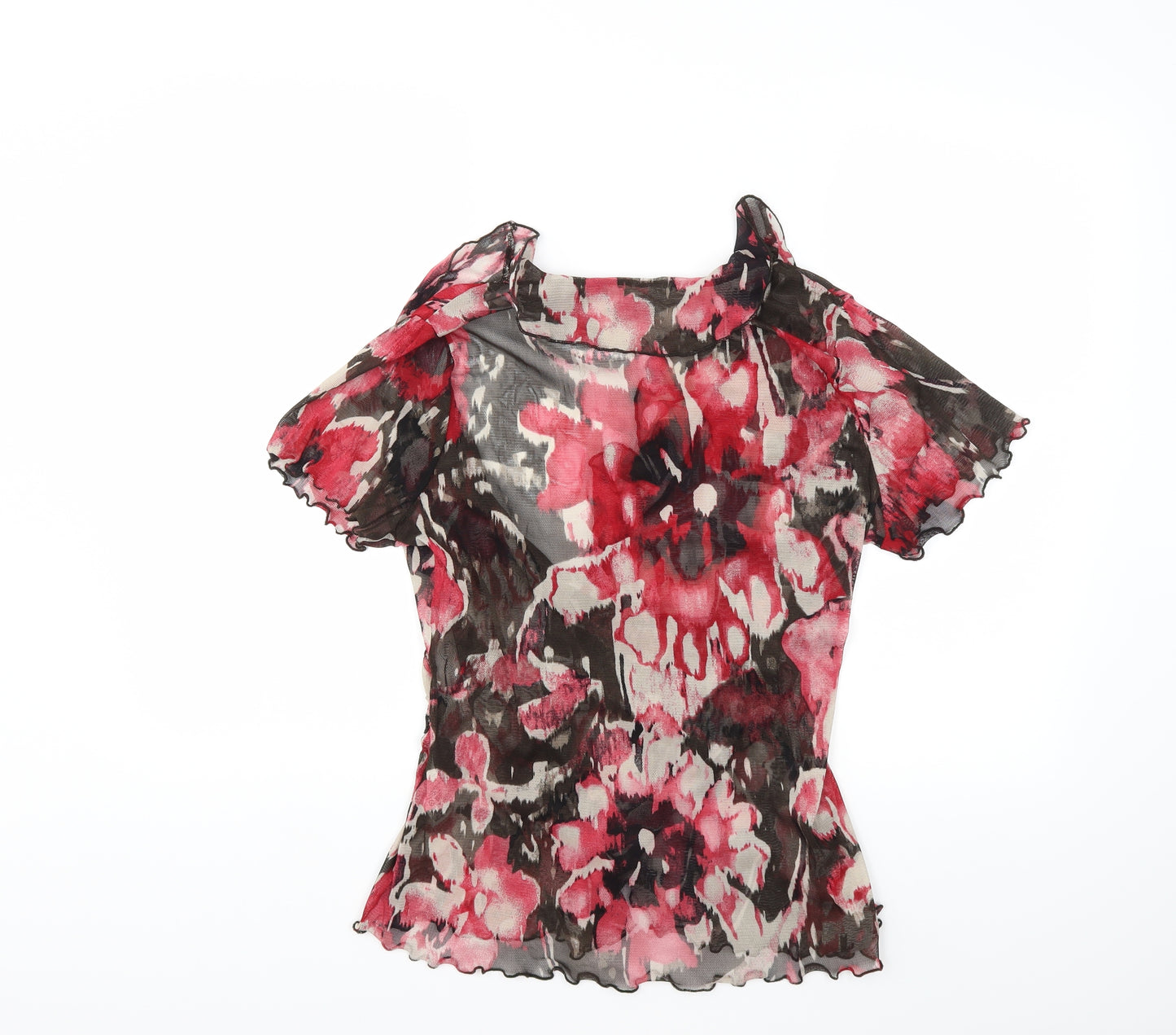 Soon Womens Red Floral  Basic Blouse Size 20