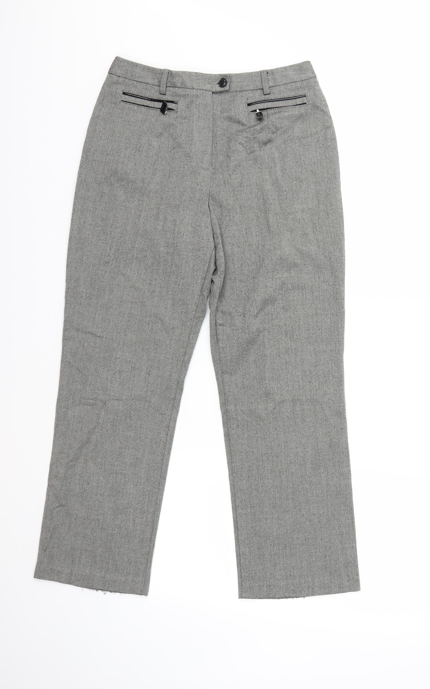 River Island Womens Grey   Trousers  Size 10 L25 in