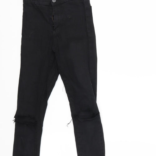 Denim & Co. Womens Black  Denim Skinny Jeans Size 4 L23 in