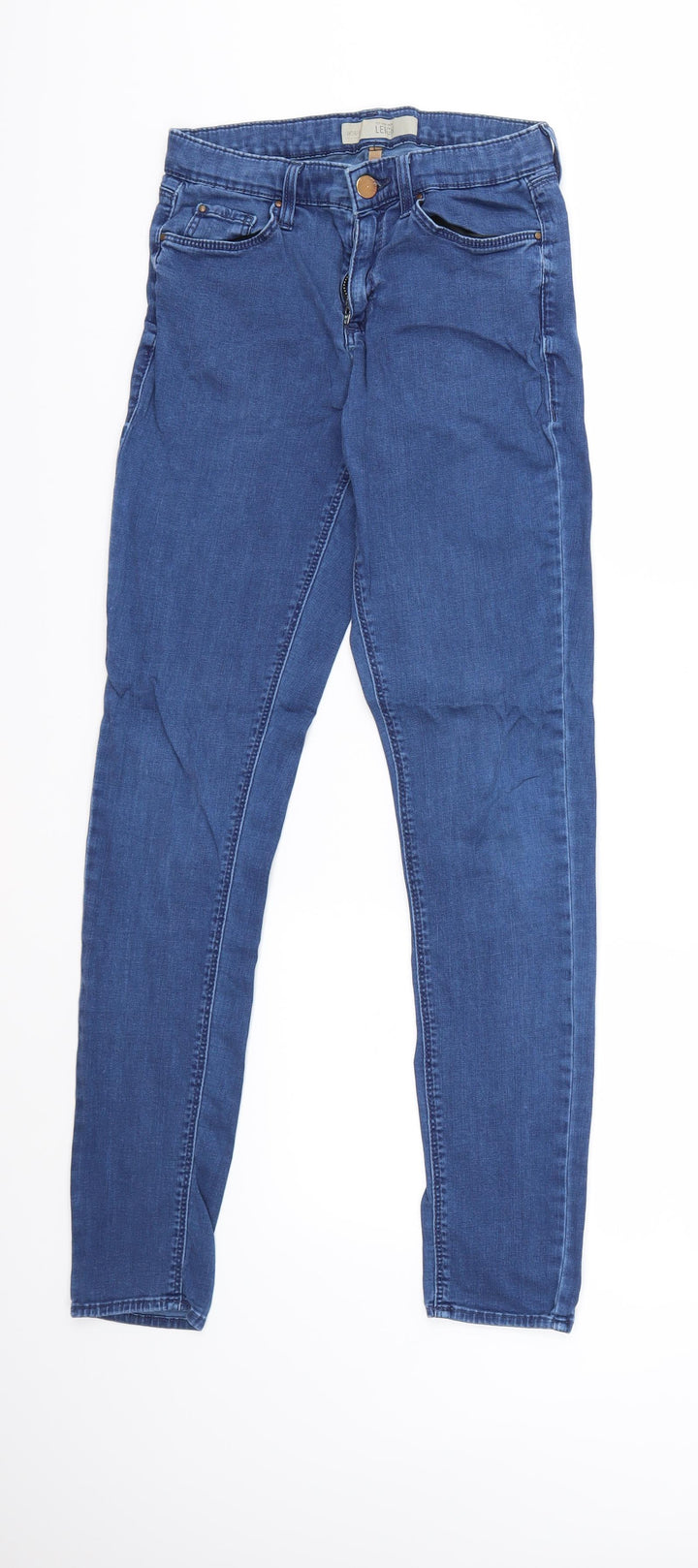 Topshop Womens Blue Denim Skinny Jeans Size 28 in L32 in