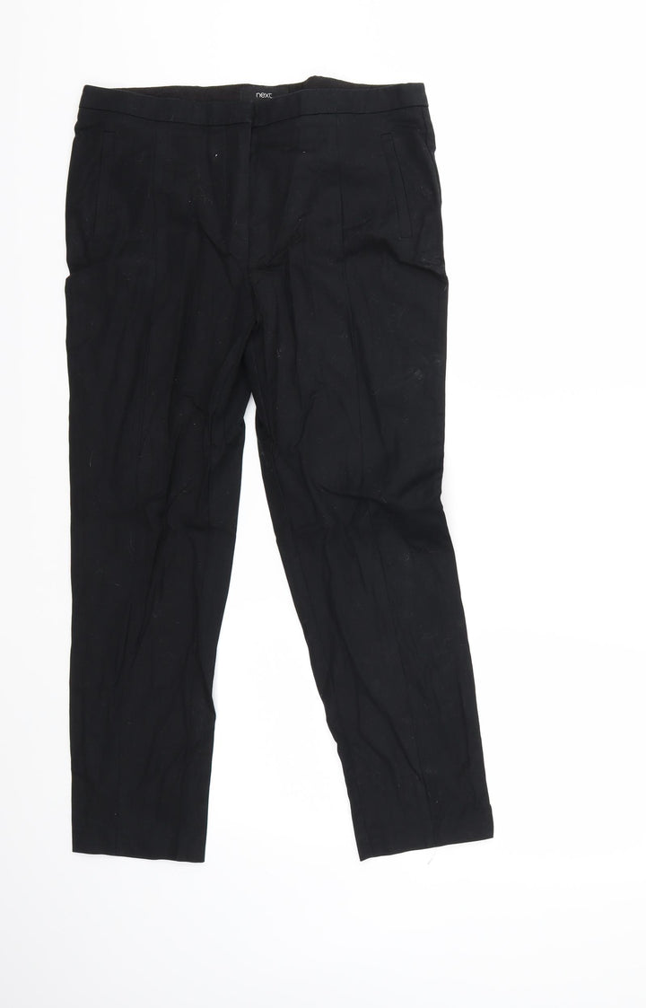 NEXT Womens Black Trousers Size 12 L25 in