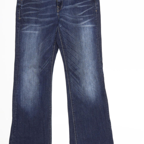 EDC Womens Blue  Denim Flared Jeans Size 32 in L30 in
