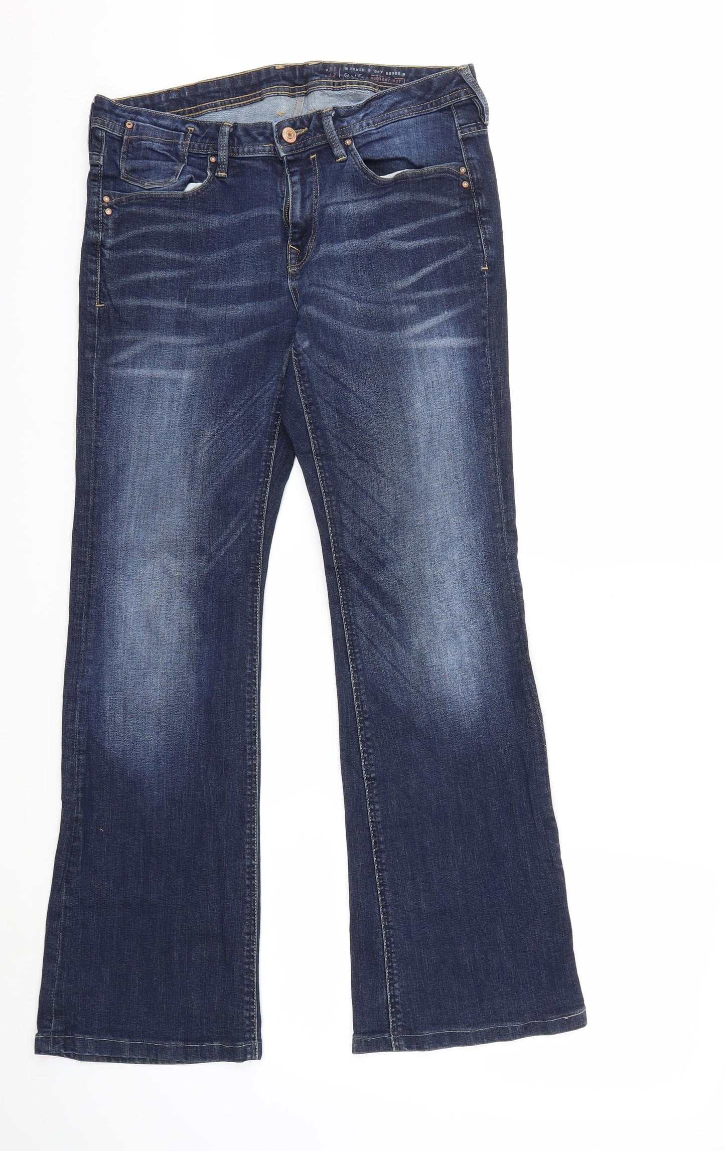 EDC Womens Blue  Denim Flared Jeans Size 32 in L30 in