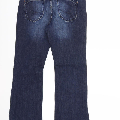 EDC Womens Blue  Denim Flared Jeans Size 32 in L30 in
