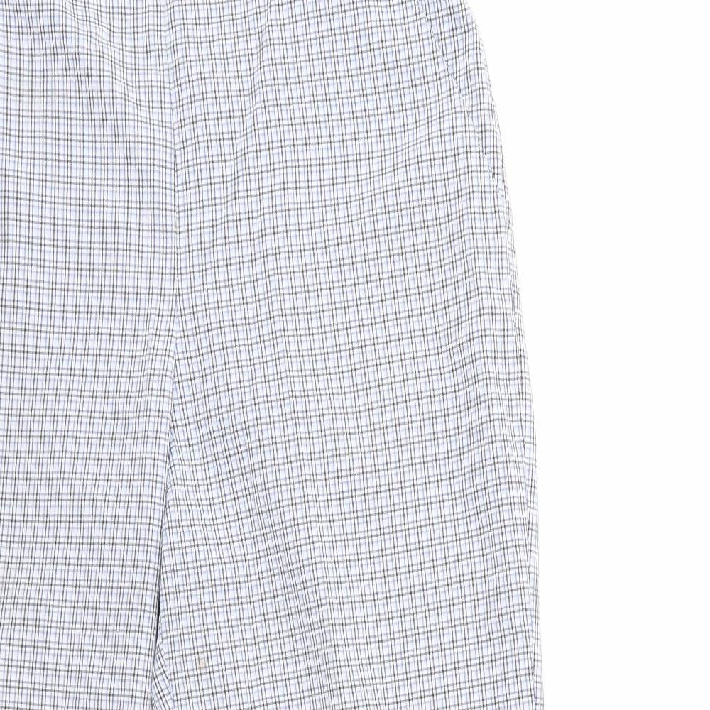 happit Womens Blue Check  Trousers  Size 14 L27 in