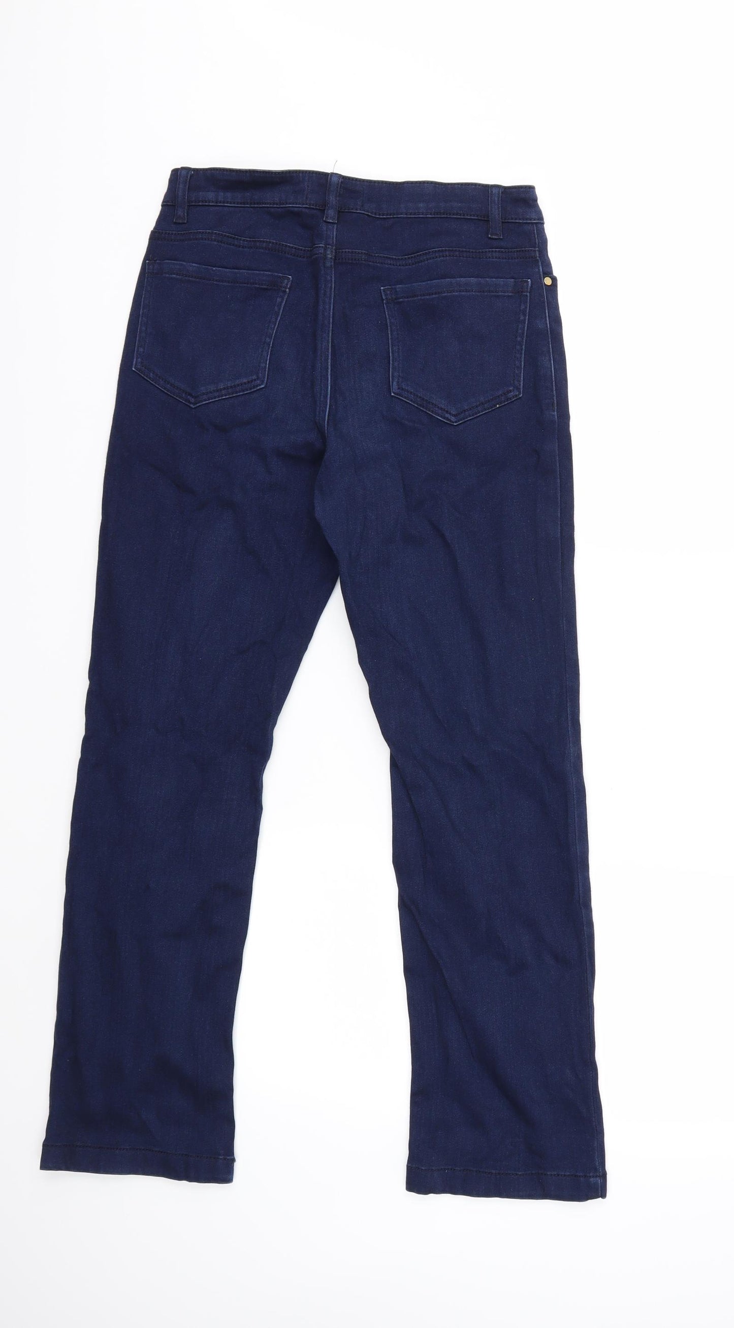 Marks and Spencer Womens Blue  Denim Straight Jeans Size 10 L25 in