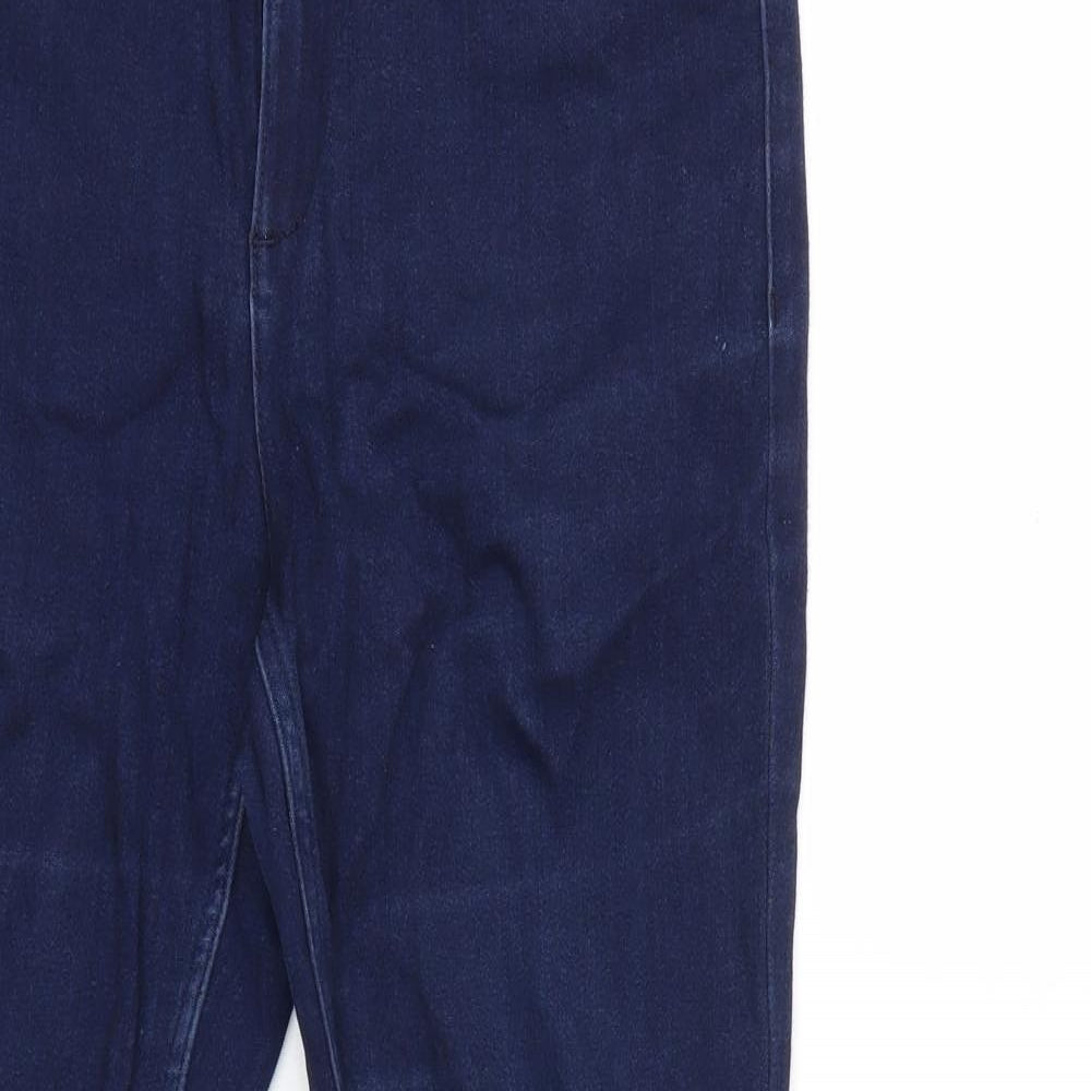 Marks and Spencer Womens Blue  Denim Straight Jeans Size 10 L25 in