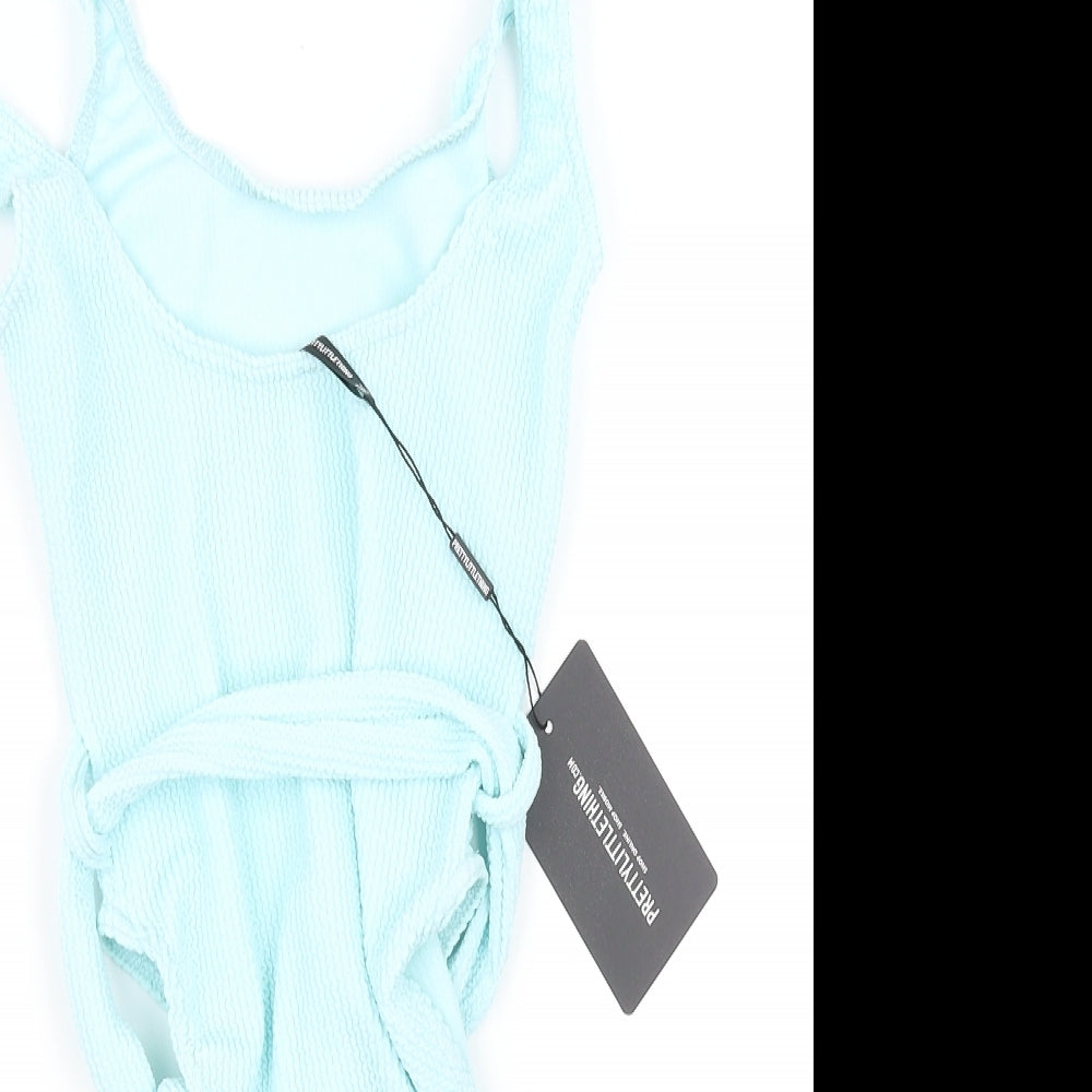 pretty littl thing Womens Blue   Basic Tank Size 8