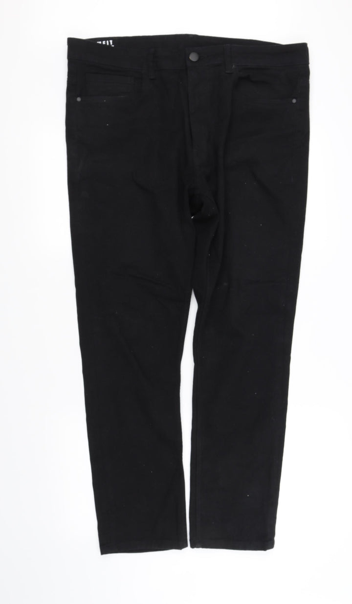 pre worn Womens Black Straight Jeans Size L L30 in