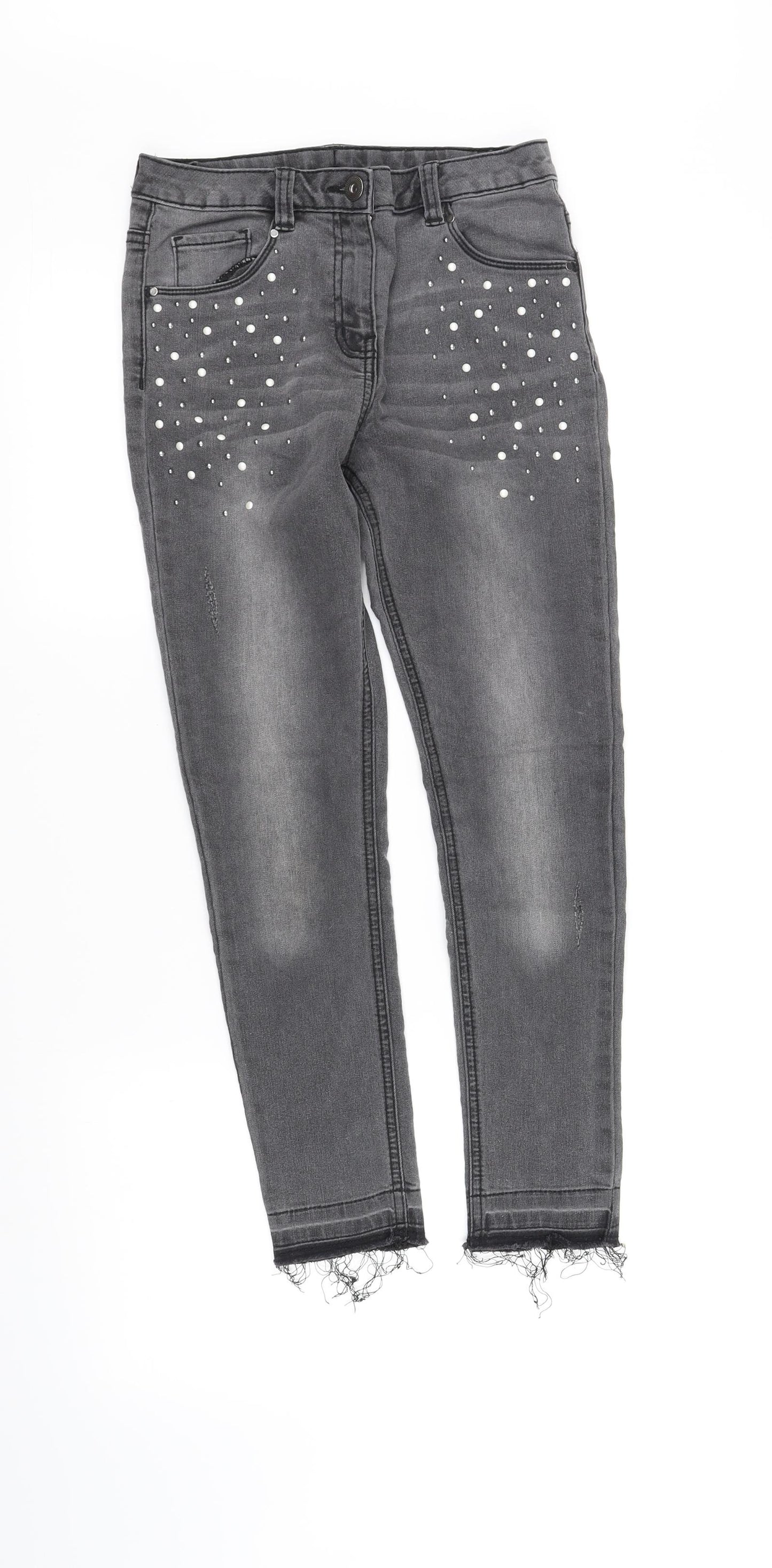 Gerorge Girls Grey   Skinny Jeans Size 8 Years