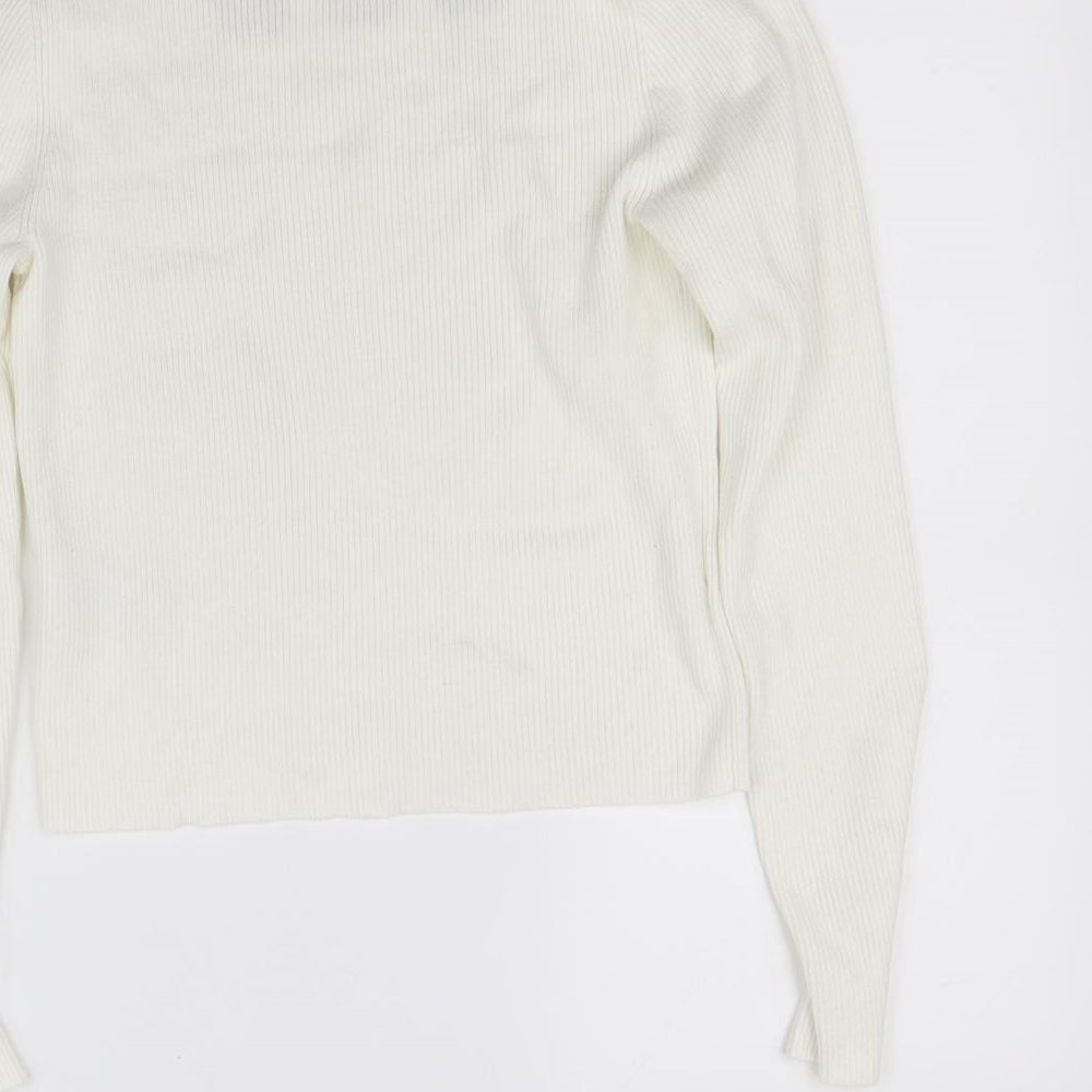 pre worn Girls White   Pullover Jumper Size L