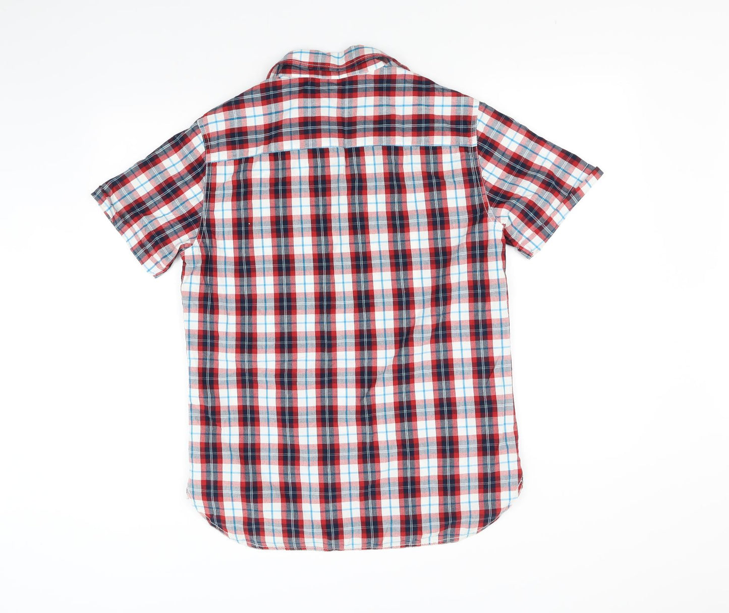 pep & co Mens Red Check   Button-Up Size S