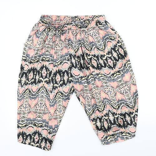 Honcho Womens Orange Geometric  Sweat Shorts Size 12