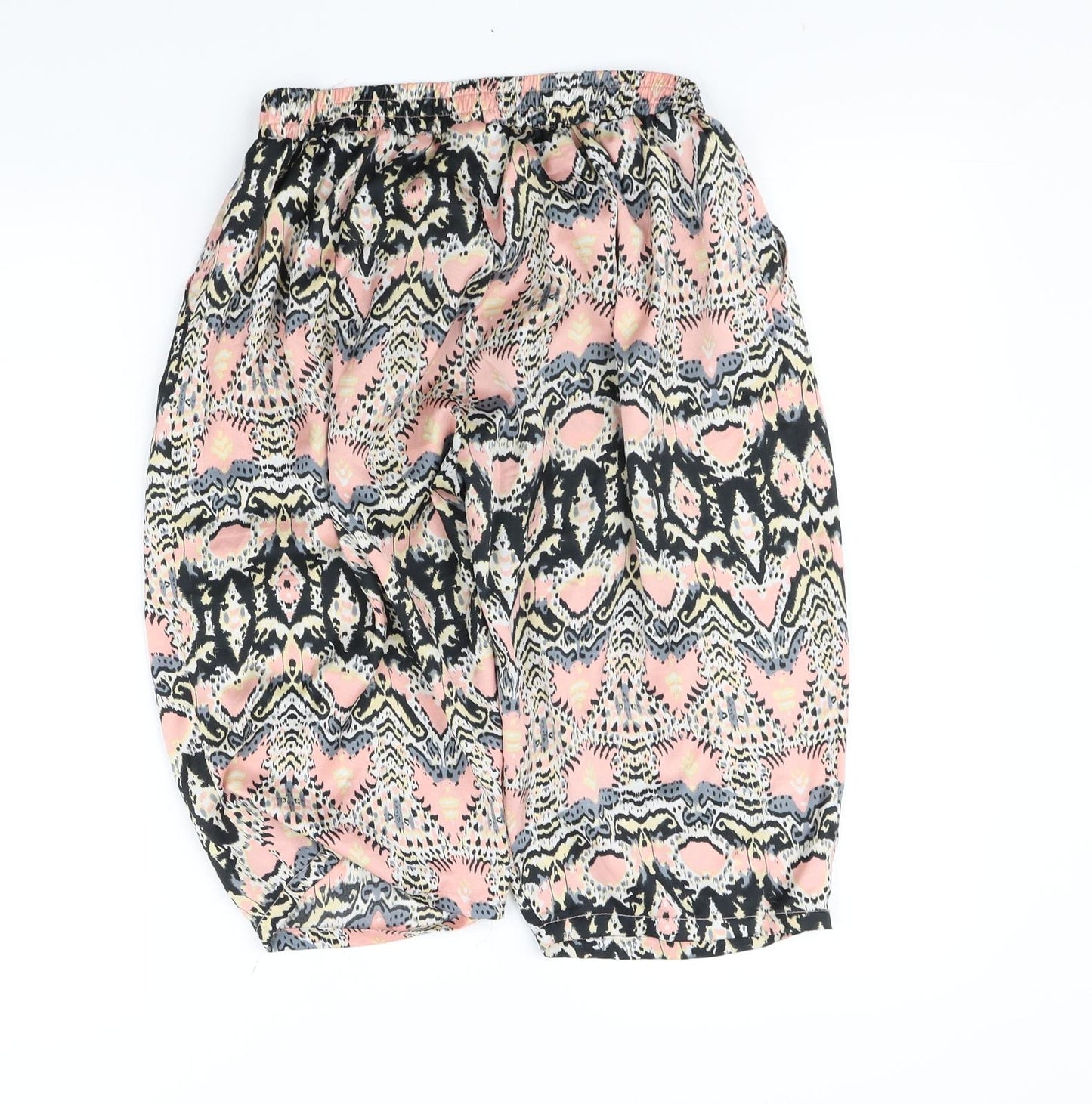 Honcho Womens Orange Geometric  Sweat Shorts Size 12