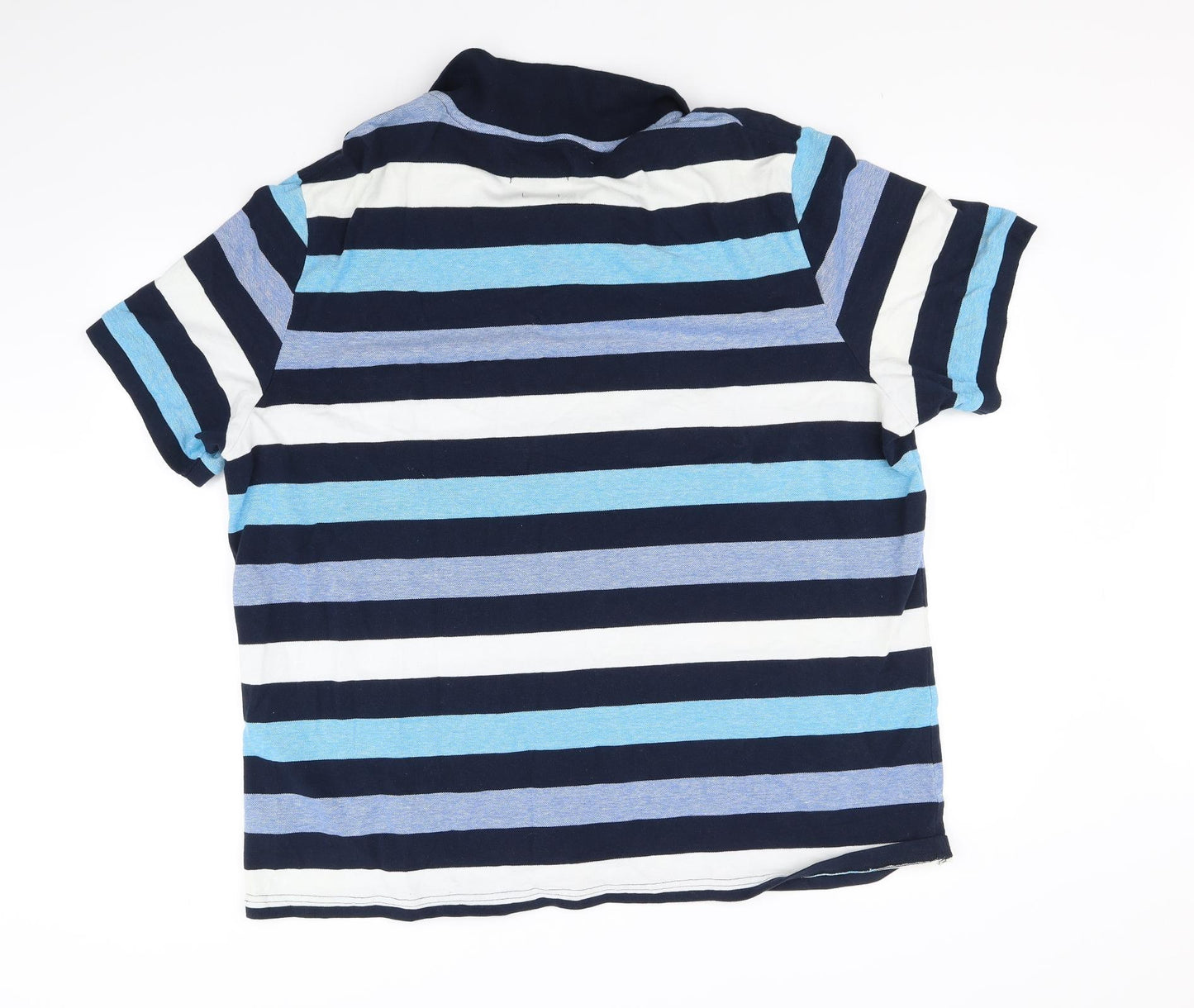 sand stone Mens Blue Striped   Polo Size Big 2X