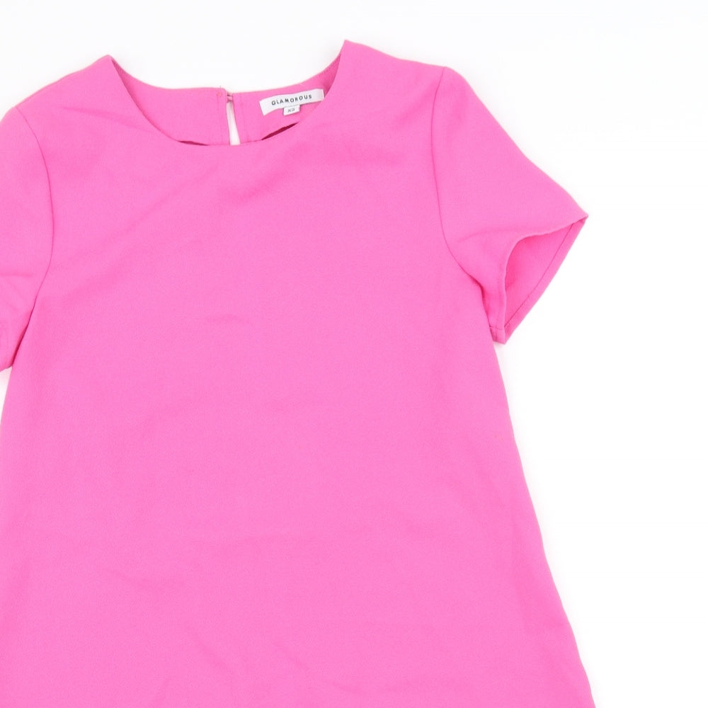 glamious Womens Pink   Basic Blouse Size XS