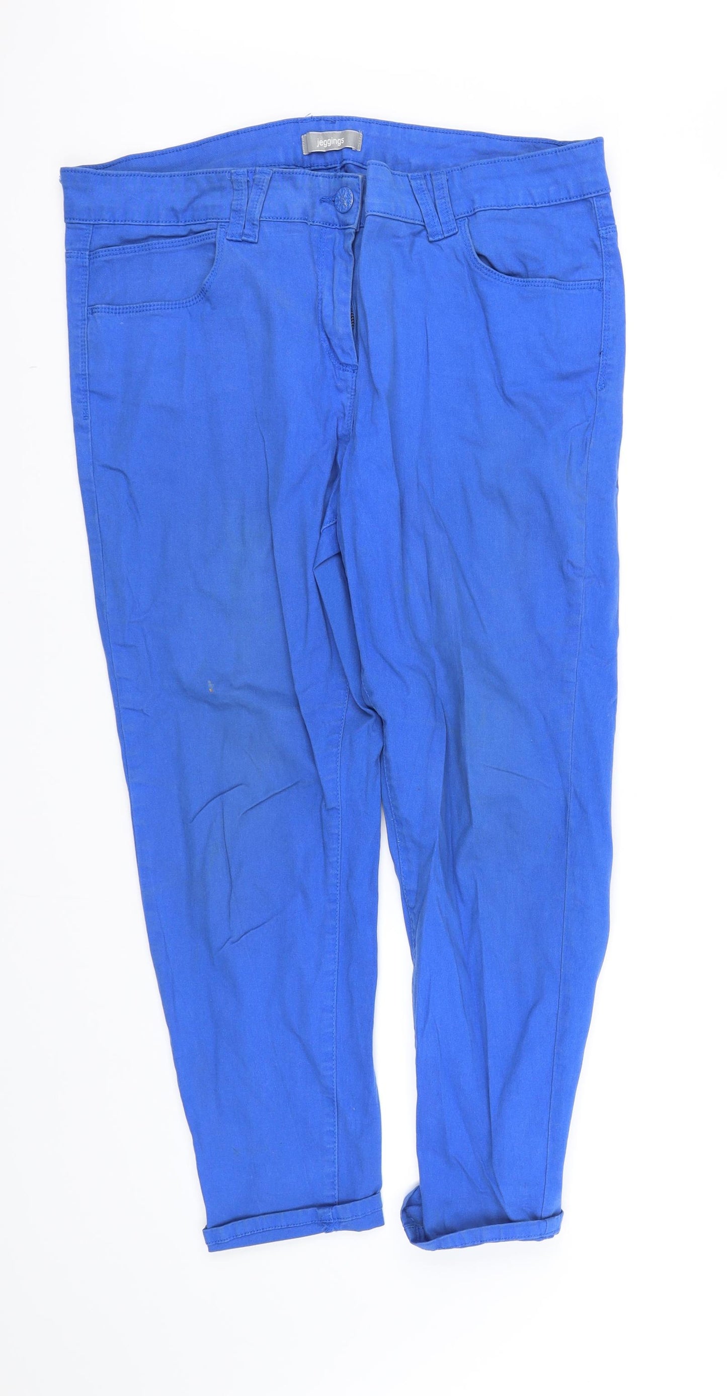 m&s Womens Blue   Trousers  Size 18 L26 in