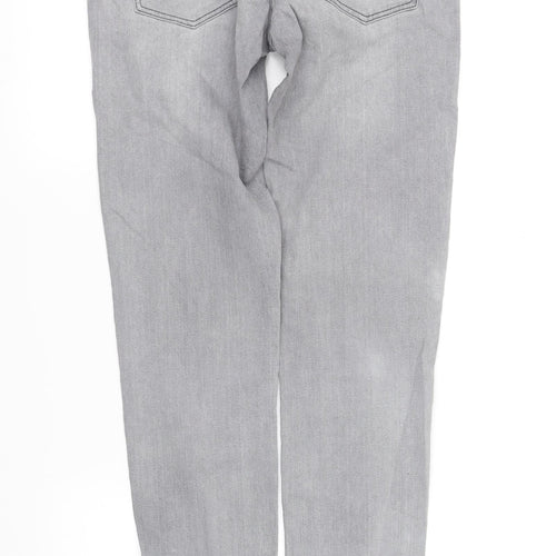 H&M Womens Grey   Straight Jeans Size S L32 in