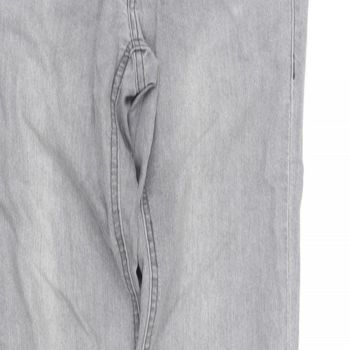 H&M Womens Grey   Straight Jeans Size S L32 in