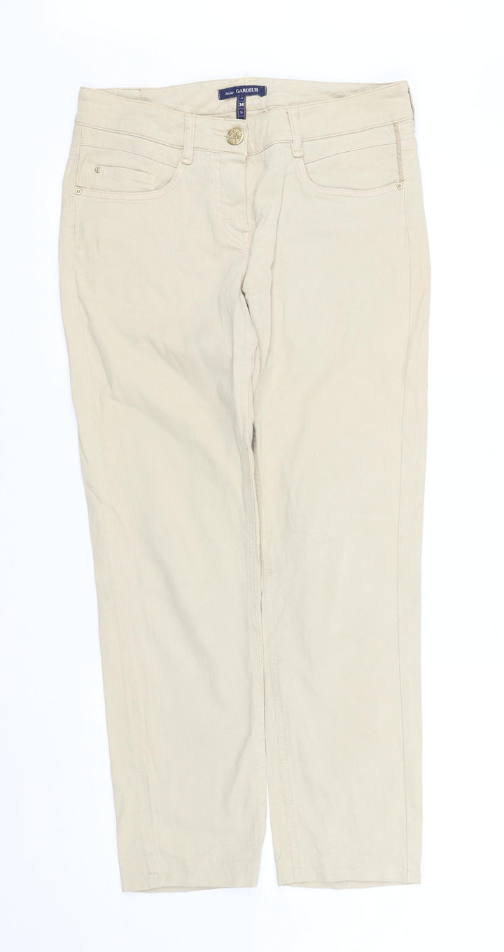 pre worn Womens Beige   Straight Jeans Size 34 in L30 in