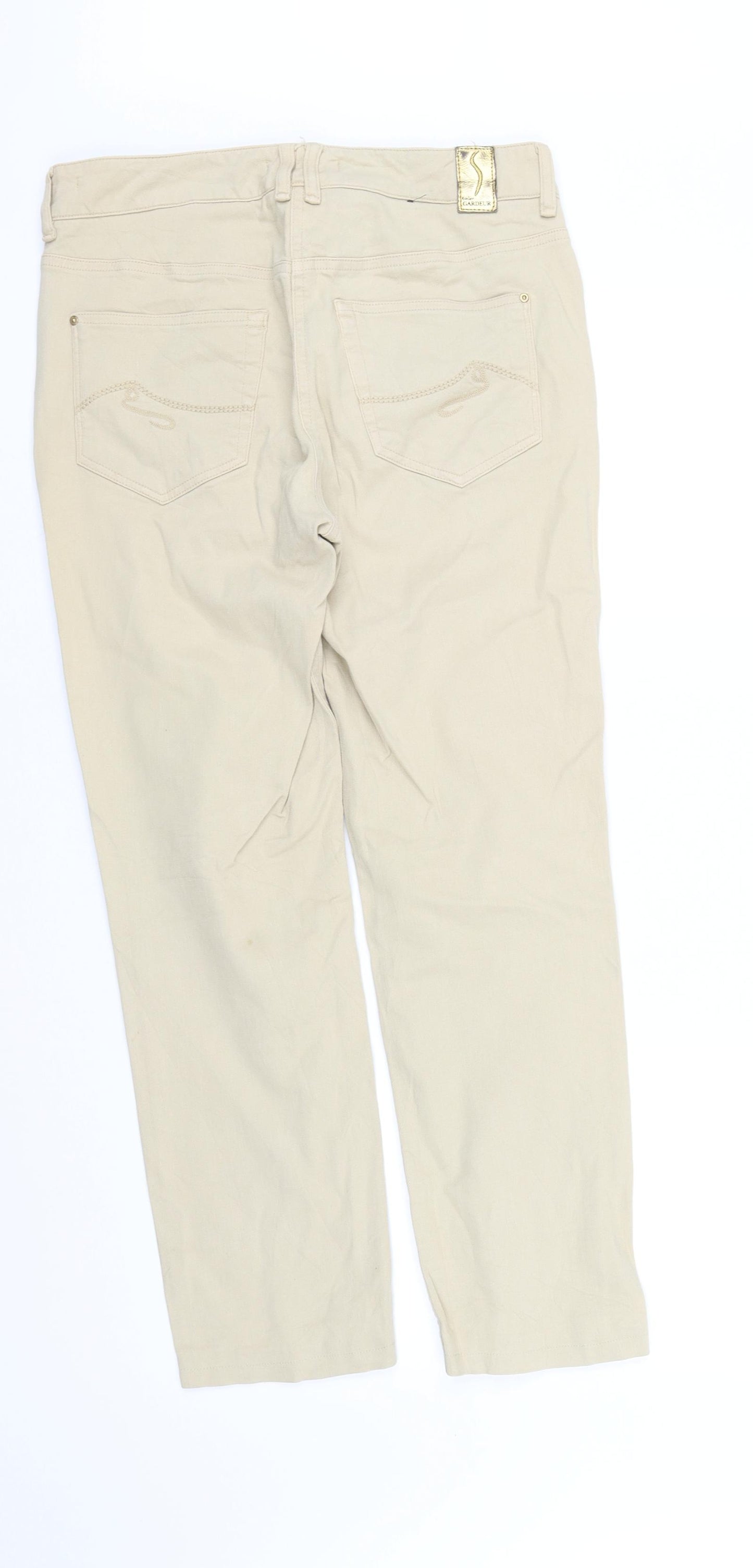 pre worn Womens Beige   Straight Jeans Size 34 in L30 in