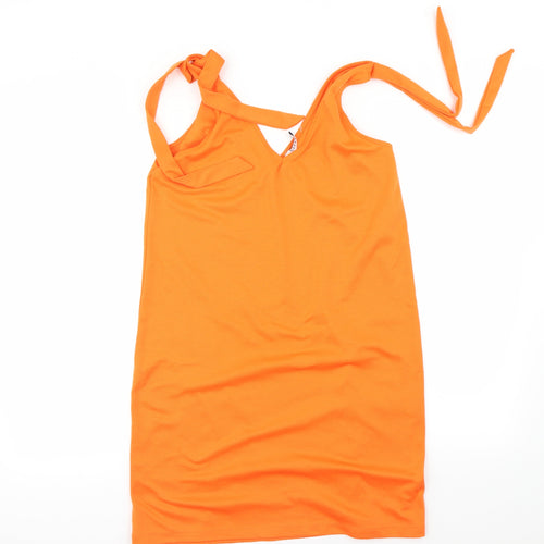 Pieces Womens Orange   Basic T-Shirt Size S