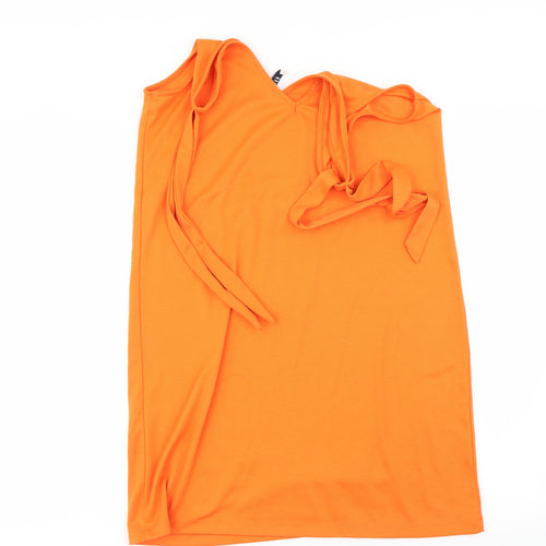 Pieces Womens Orange   Basic T-Shirt Size S