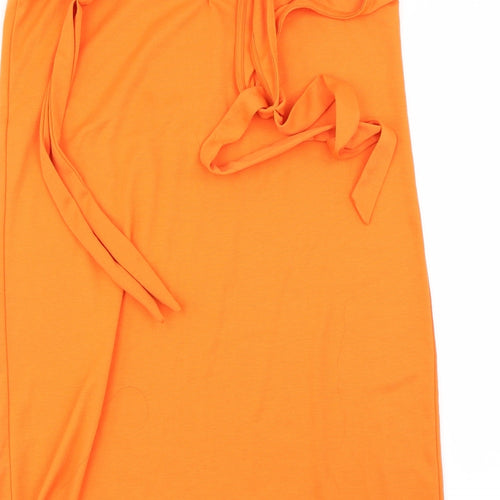 Pieces Womens Orange   Basic T-Shirt Size S