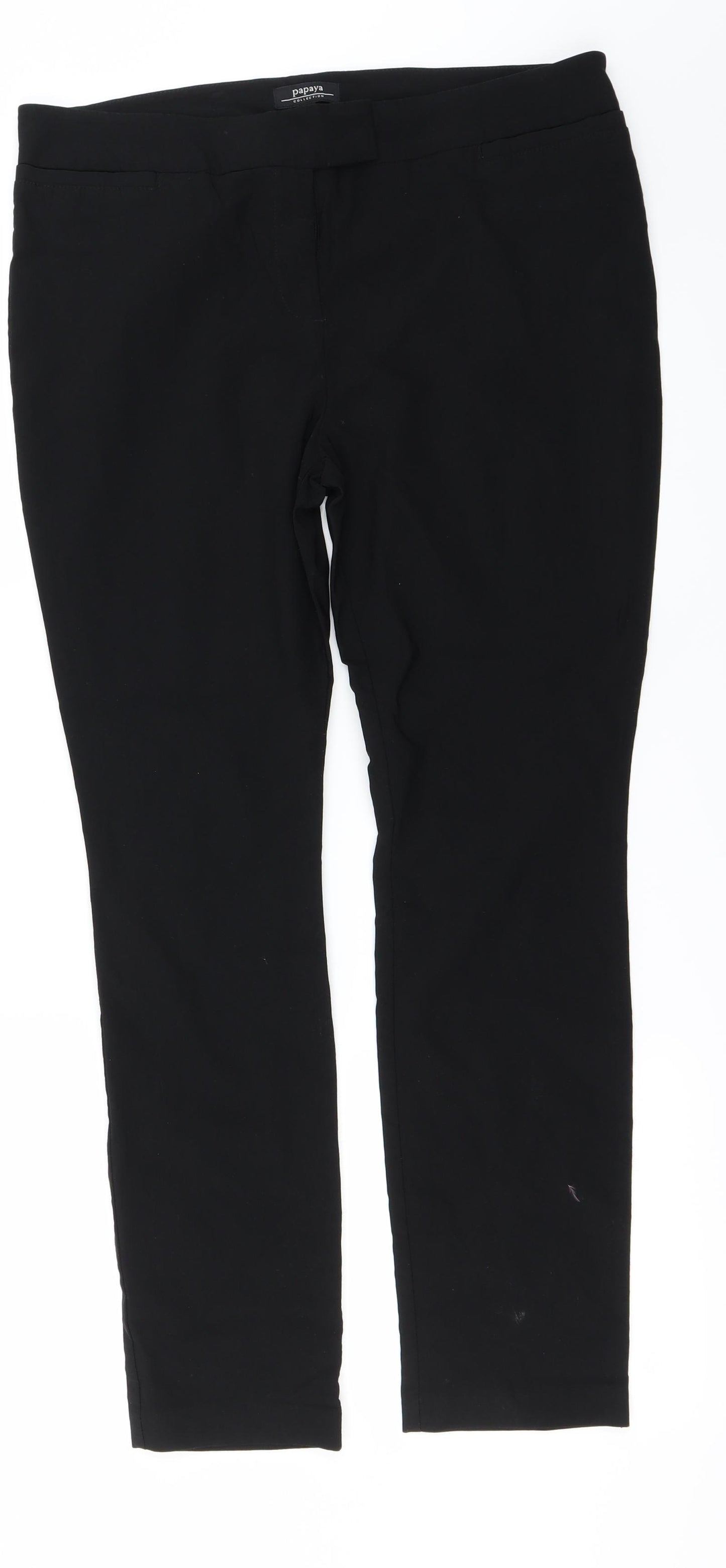 Papaya Womens Black   Trousers  Size 14 L26 in