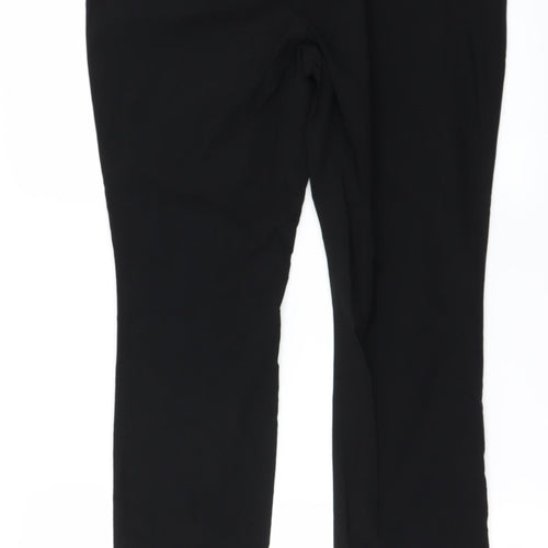Papaya Womens Black   Trousers  Size 14 L26 in