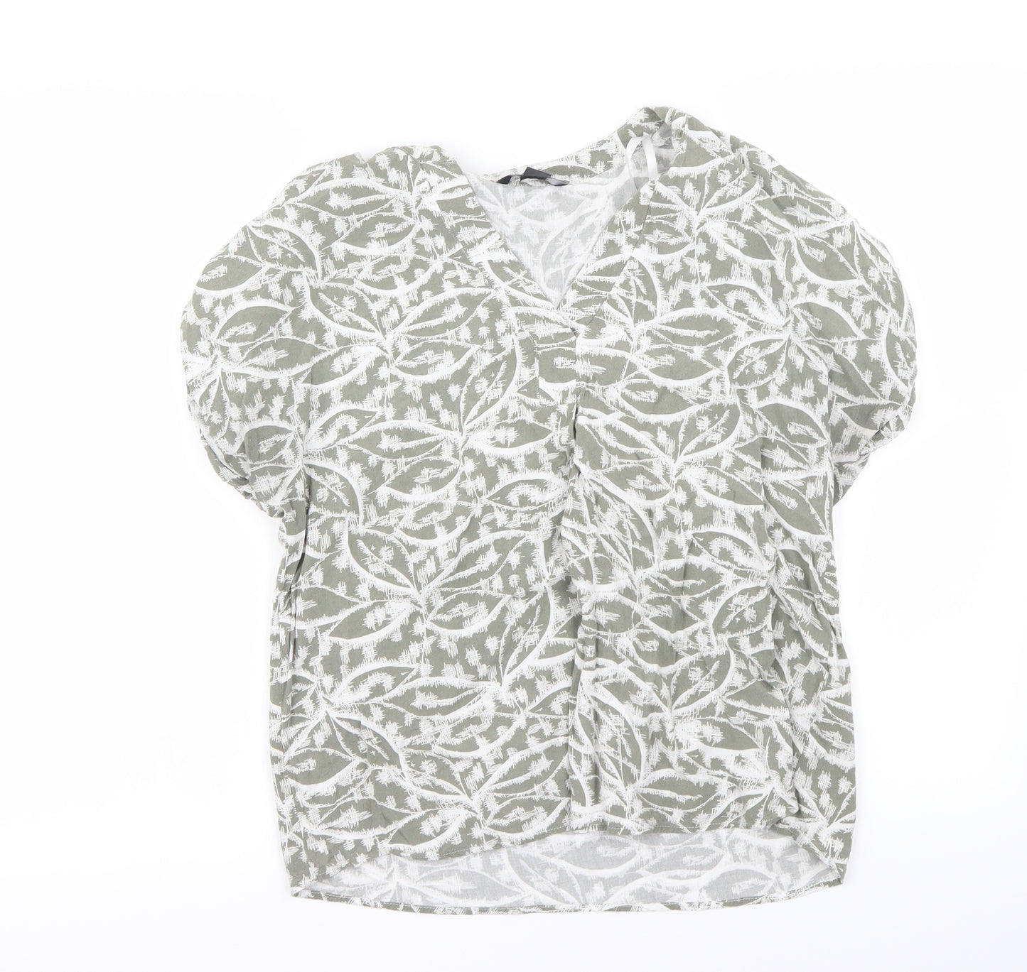 Primark Womens Green Floral  Basic T-Shirt Size 14