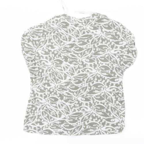 Primark Womens Green Floral  Basic T-Shirt Size 14