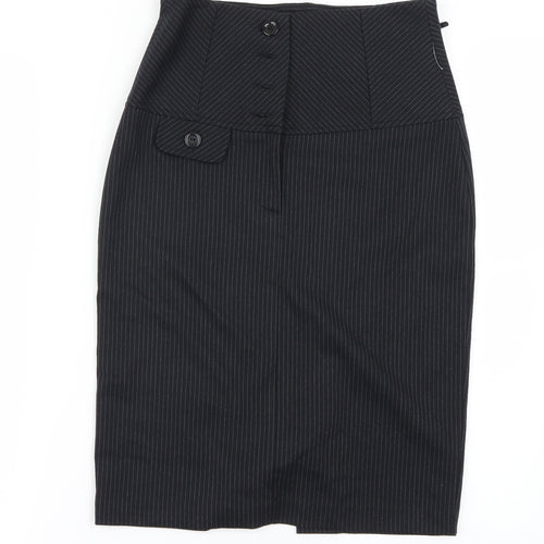Preworn Womens Black   A-Line Skirt Size 6