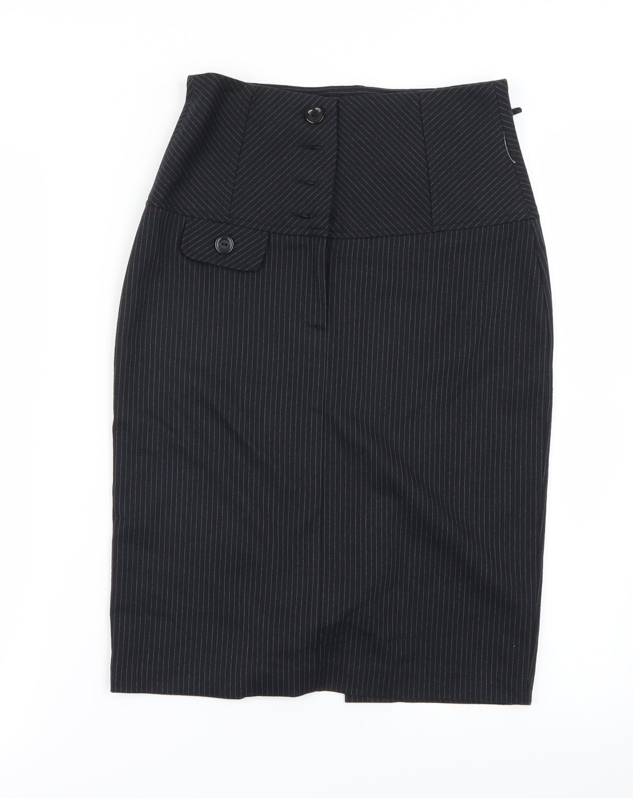 Preworn Womens Black   A-Line Skirt Size 6