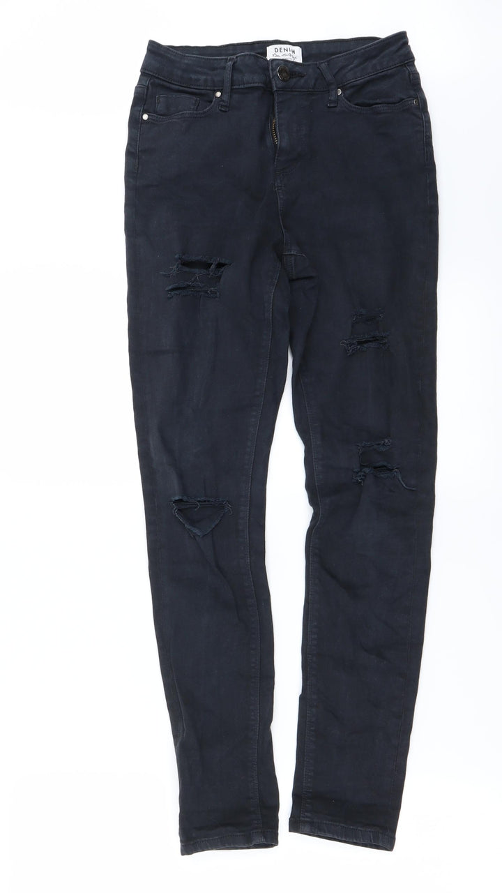 Miss Selfridge Womens Blue Skinny Jeans Size 8 L24 in