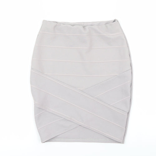 Miss Selfridge Womens Grey   A-Line Skirt Size 8