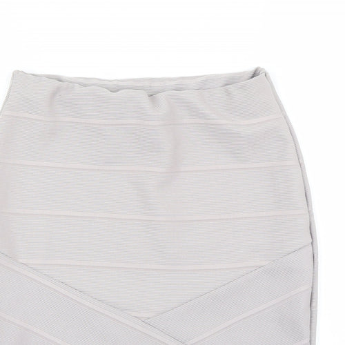 Miss Selfridge Womens Grey   A-Line Skirt Size 8