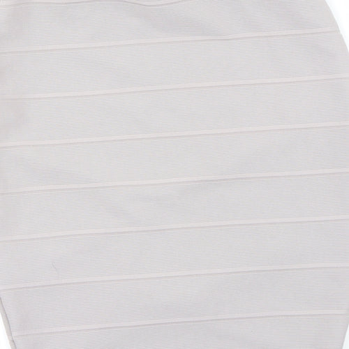 Miss Selfridge Womens Grey   A-Line Skirt Size 8