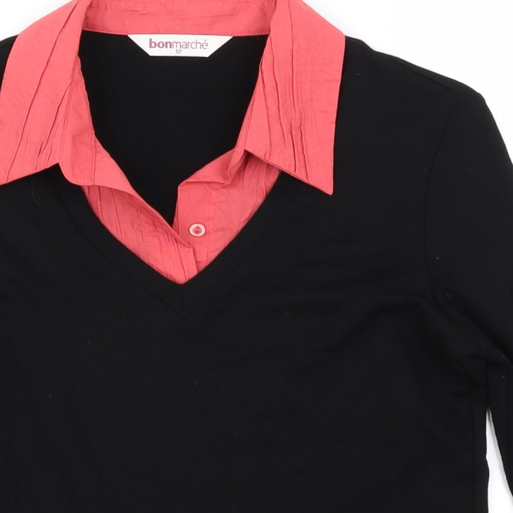 Bonmarché Womens Black   Pullover Jumper Size 12