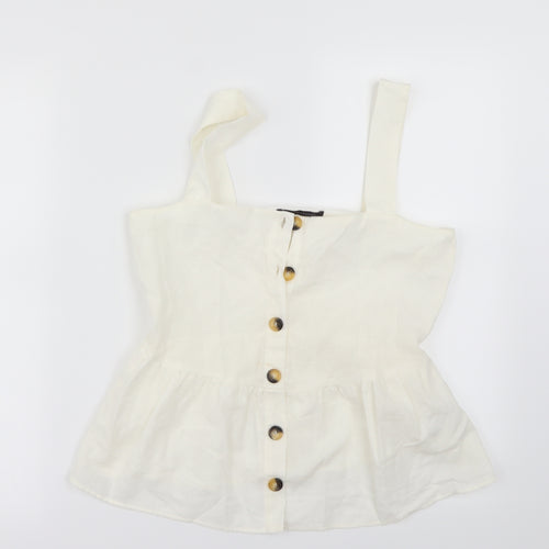 Marks and Spencer Womens Ivory   Basic Button-Up Size 6