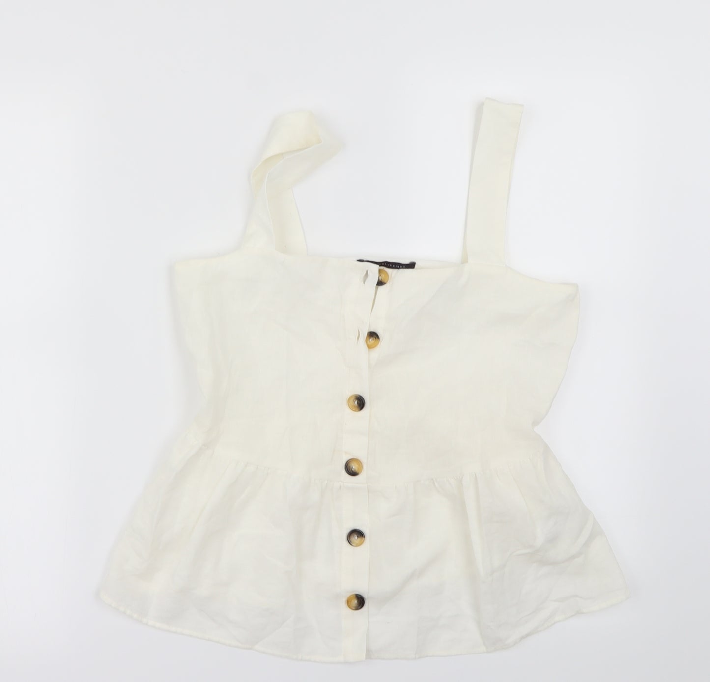 Marks and Spencer Womens Ivory   Basic Button-Up Size 6