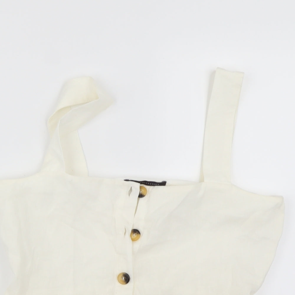 Marks and Spencer Womens Ivory   Basic Button-Up Size 6