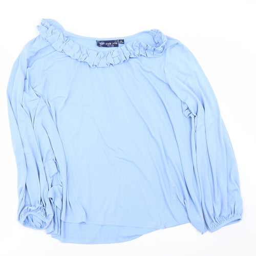 Susan Graver Womens Blue   Basic Blouse Size 2XL