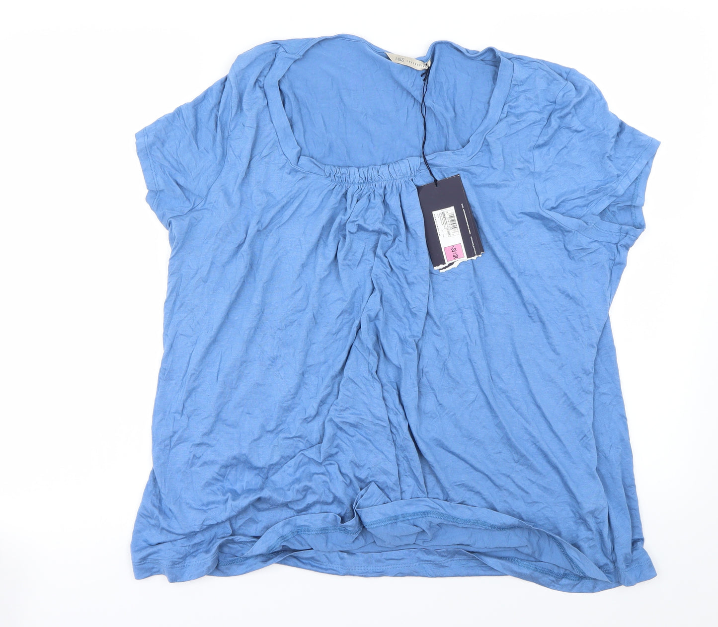 Marks and Spencer Womens Blue   Basic T-Shirt Size 22