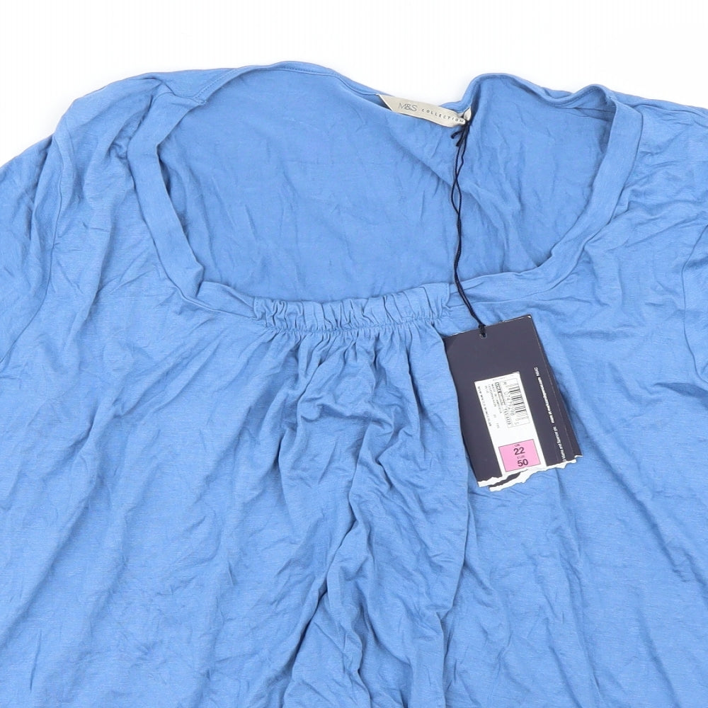 Marks and Spencer Womens Blue   Basic T-Shirt Size 22