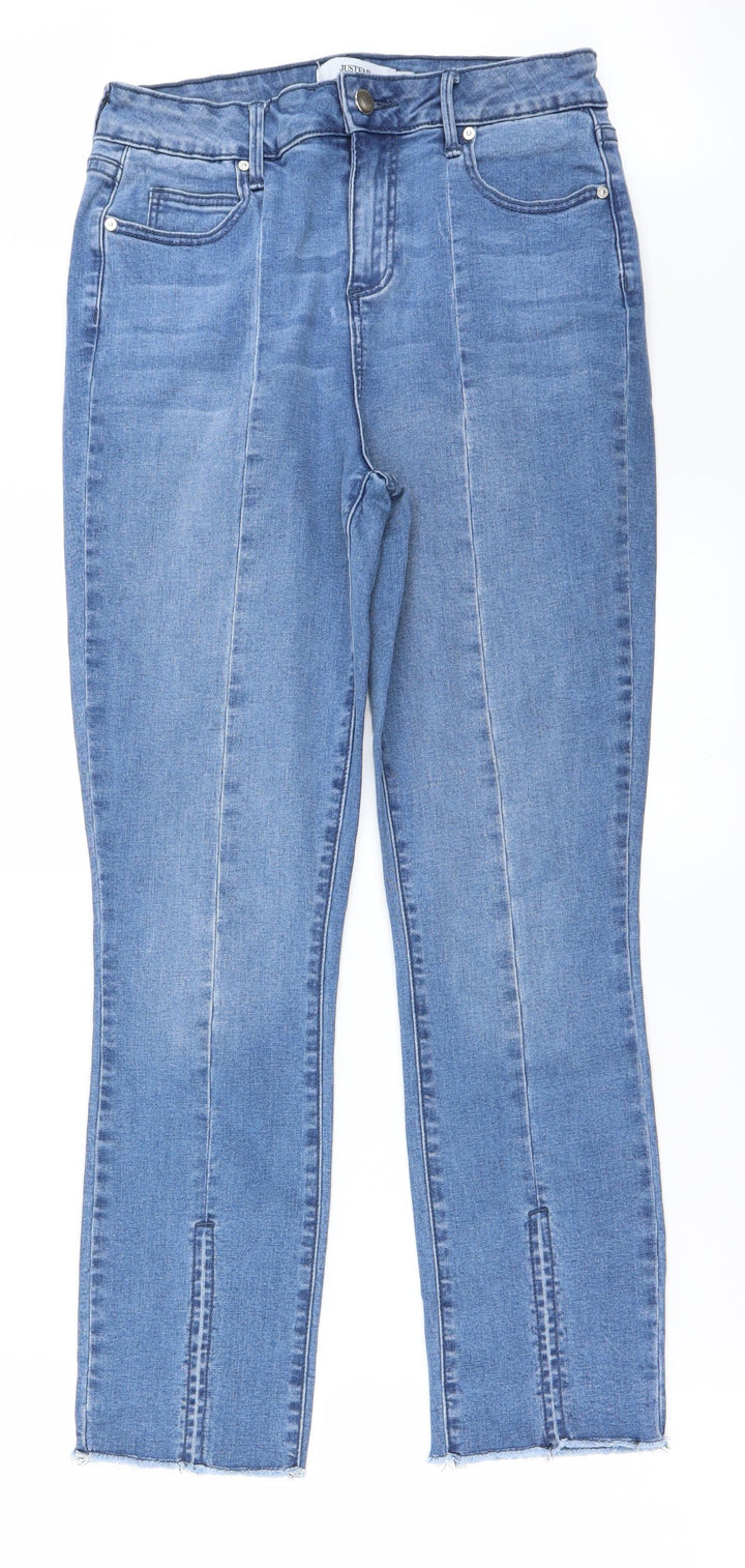 JustFab Womens Blue   Straight Jeans Size 28 L25 in
