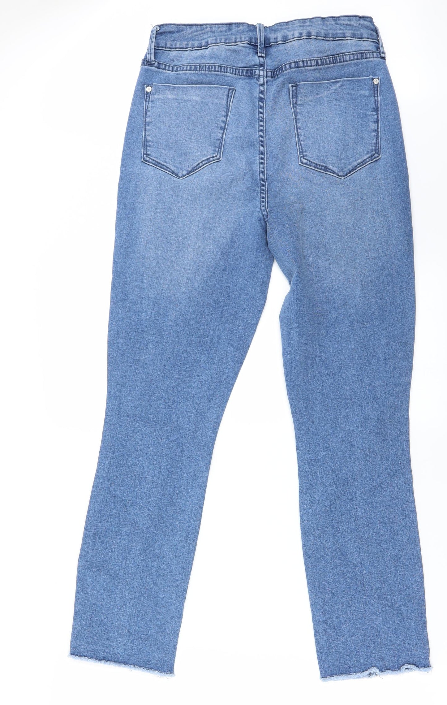 JustFab Womens Blue   Straight Jeans Size 28 L25 in